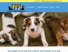 Tablet Screenshot of communitypartnershipforpets.org